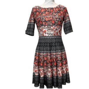 Julian Taylor multicolor fit and flare floral print dress size 14